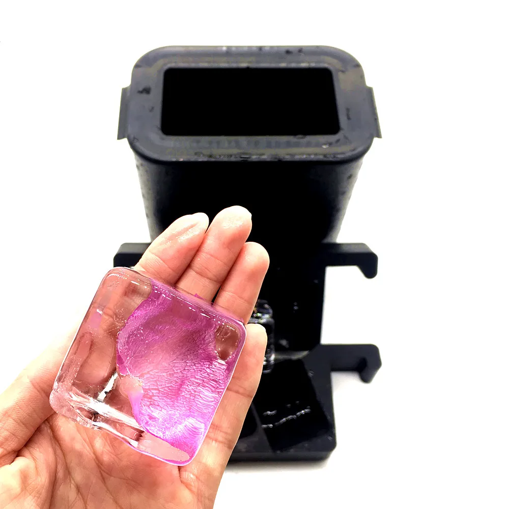 Оптовая продажа новинка 2023 бестселлер медленное плавление 2 дюйма большой квадратный прозрачный льдогенератор кристально чистый