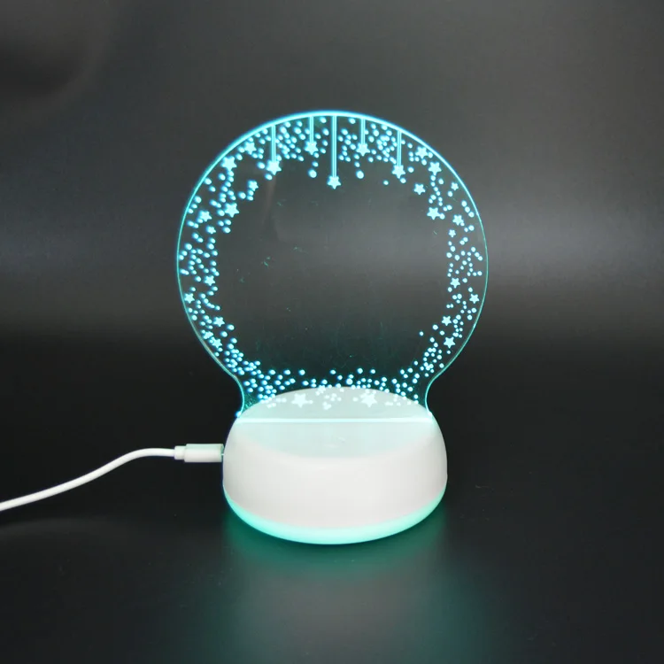 Модернизированный аккумулятор ABS Base LED Smart RGB Ночной свет сенсорный пульт дистанционного управления 7 цветов Регулируемый градиентный Свет домашний декор