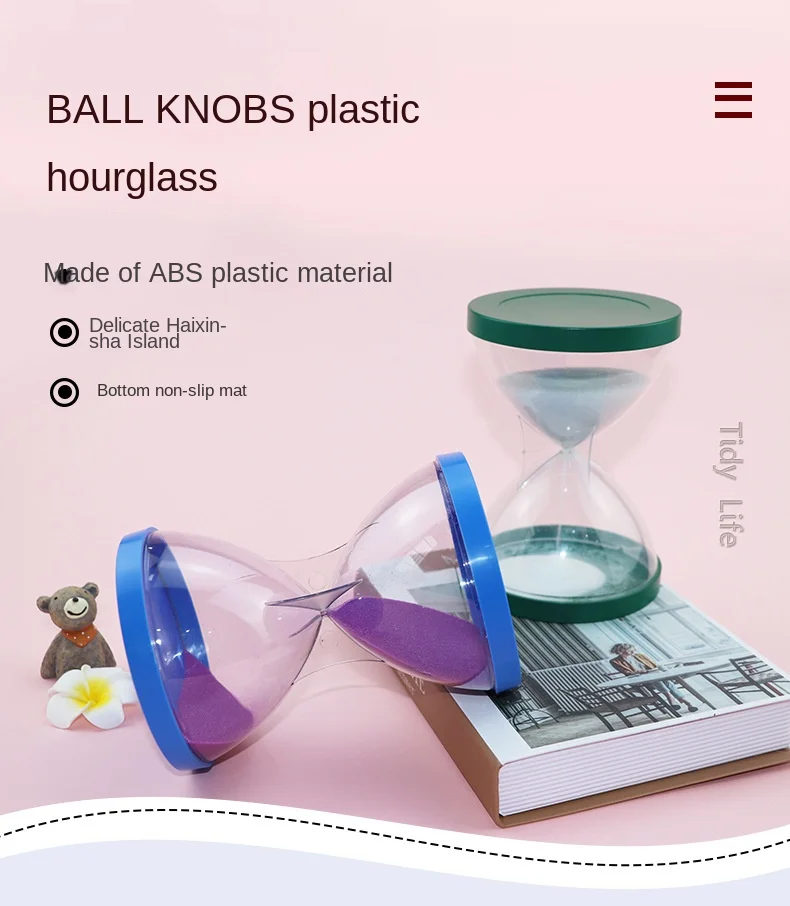 acrylic decoration small gift plastic hourglass timer 10 minutes