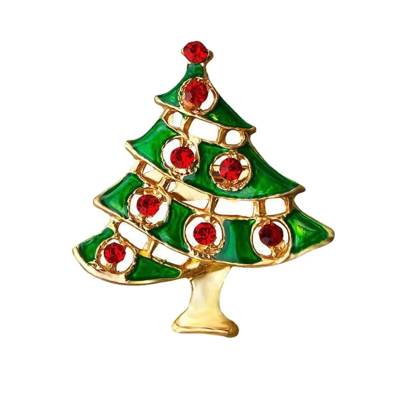 christmas  tree brooch  Christmas Tree Pin  Christmas tree coat collar pin