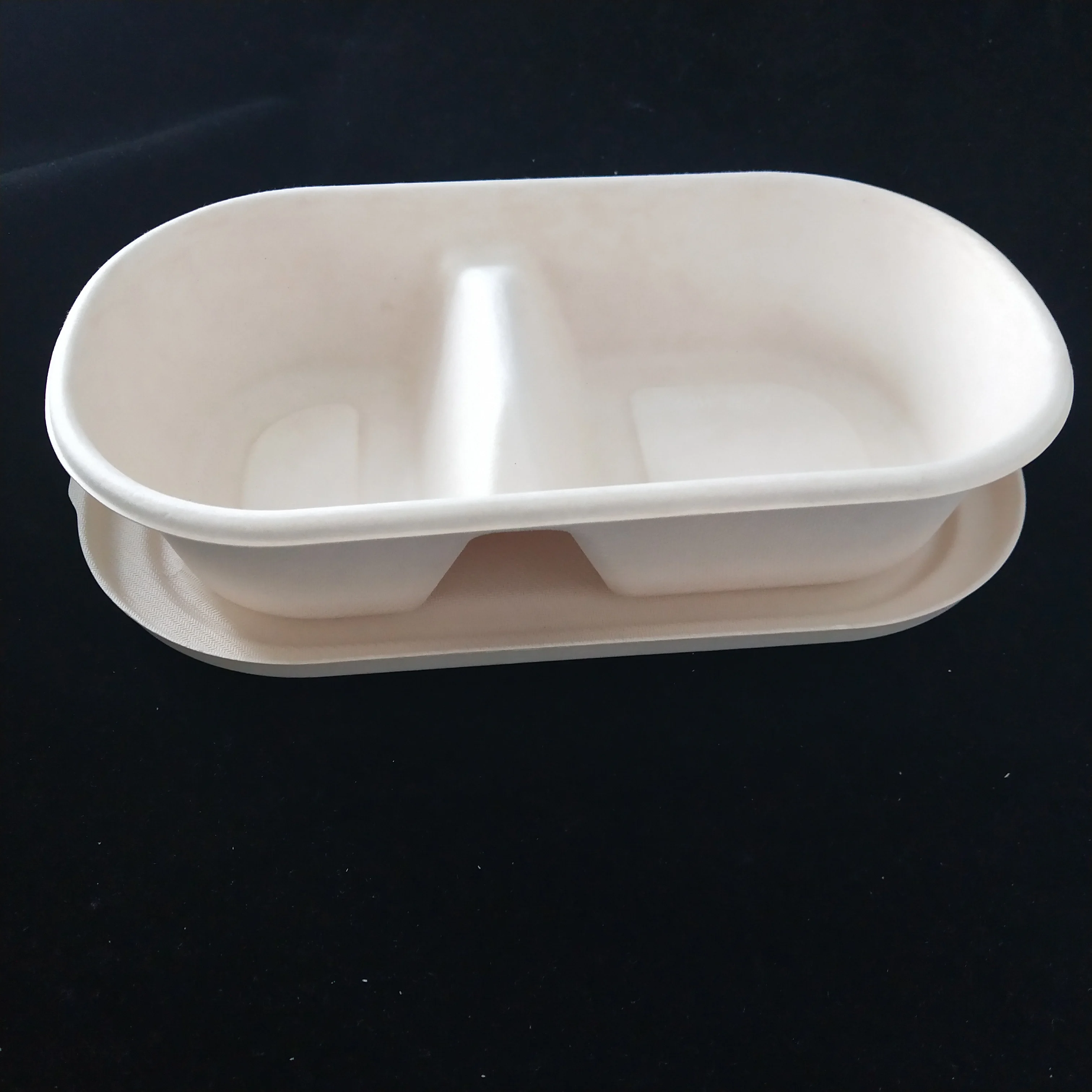 Biodegradable food containers 800ml bagasse  disposable sugarcane Lunch Box