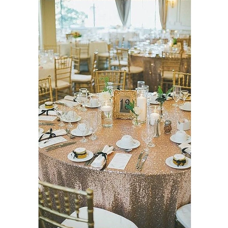 Party rectangle sequin sparkle table cloth for wedding