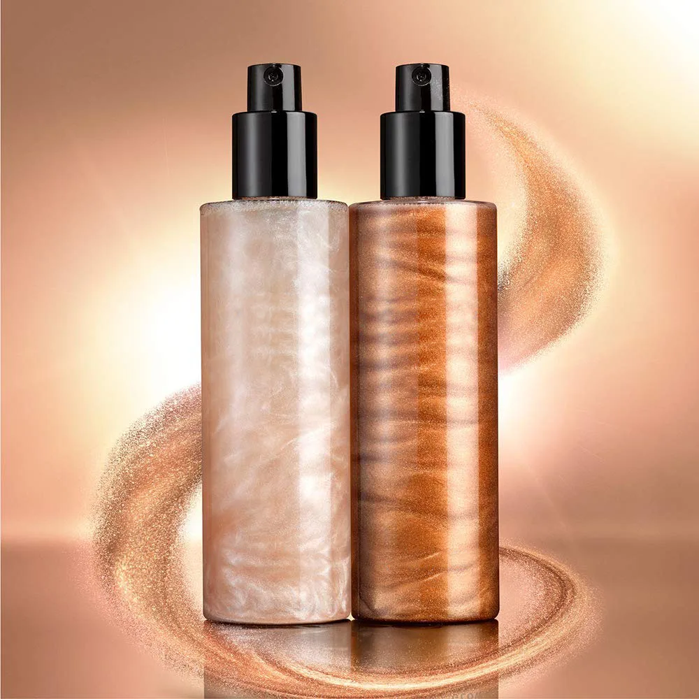 Waterproof Makeup Body Face  Luminizer Bronzer Liquid Highlighter Spray With Private Label