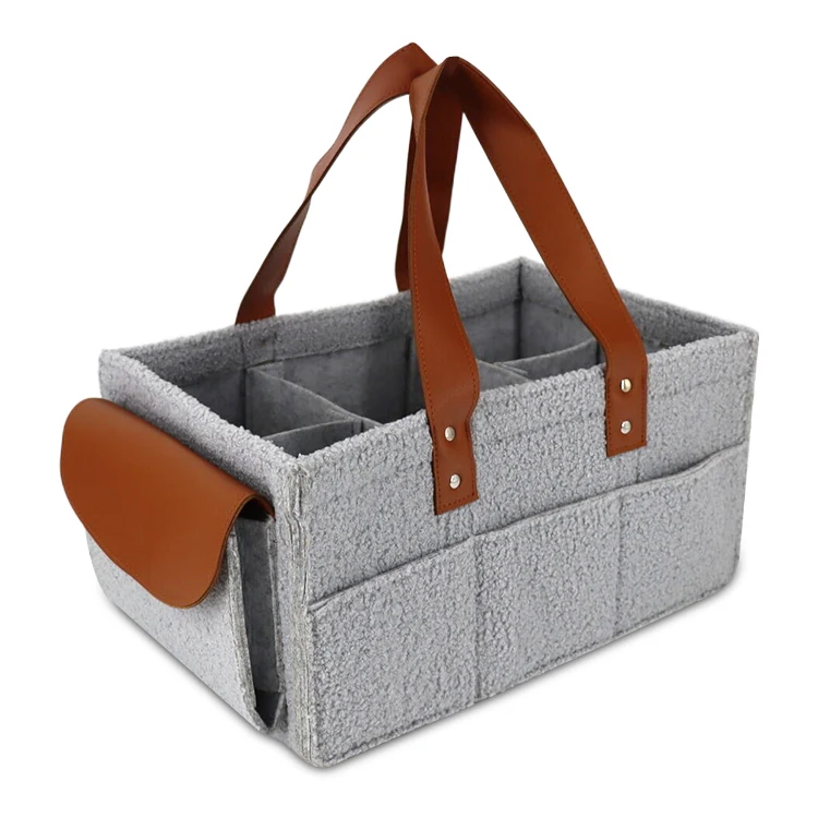 Wholesale Portable Storage Basket Baby Diaper Bag Caddy With Shoulder Strap