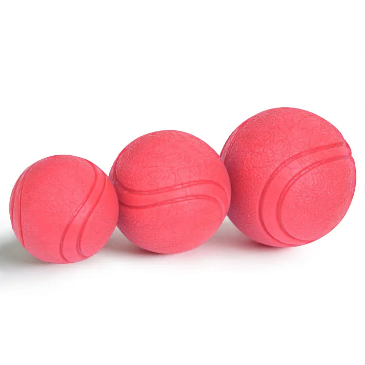 Dog training chew ball pet bite resistant solid rubber bouncy ball through the rope pet toys