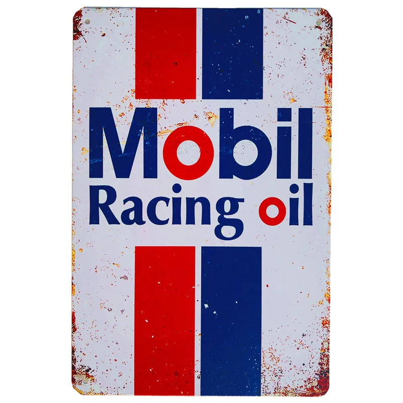 Shabby Chic Vintage Metal Tin Signs Gulf Esso Agip Man Cave Plate Motor Oil Garage Wall Stickers Gas Decor Plaque