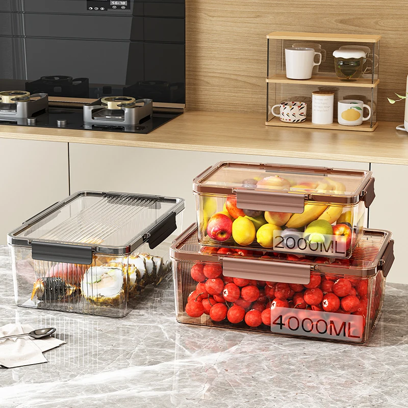 Ugg Refrigerator Organizer Food Grade Storage Box Kitchen Frozen Vegetable Dumpling Sealed Storage Boxes