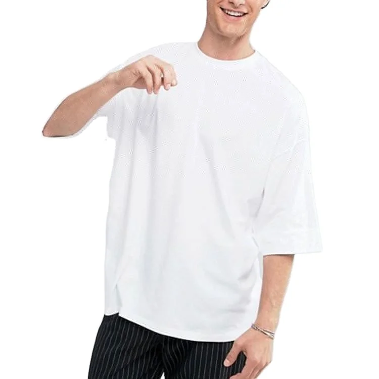 wholesale clothing blank oversize t-shirt oversized white t-shirts for men Pima cotton