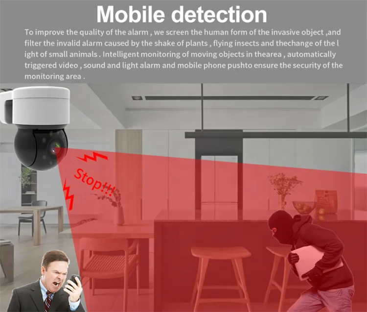 Manufacturer Price Tuya CCTV Outdoor Security Camera WiFi with Mobile App Control and Motion Tracking