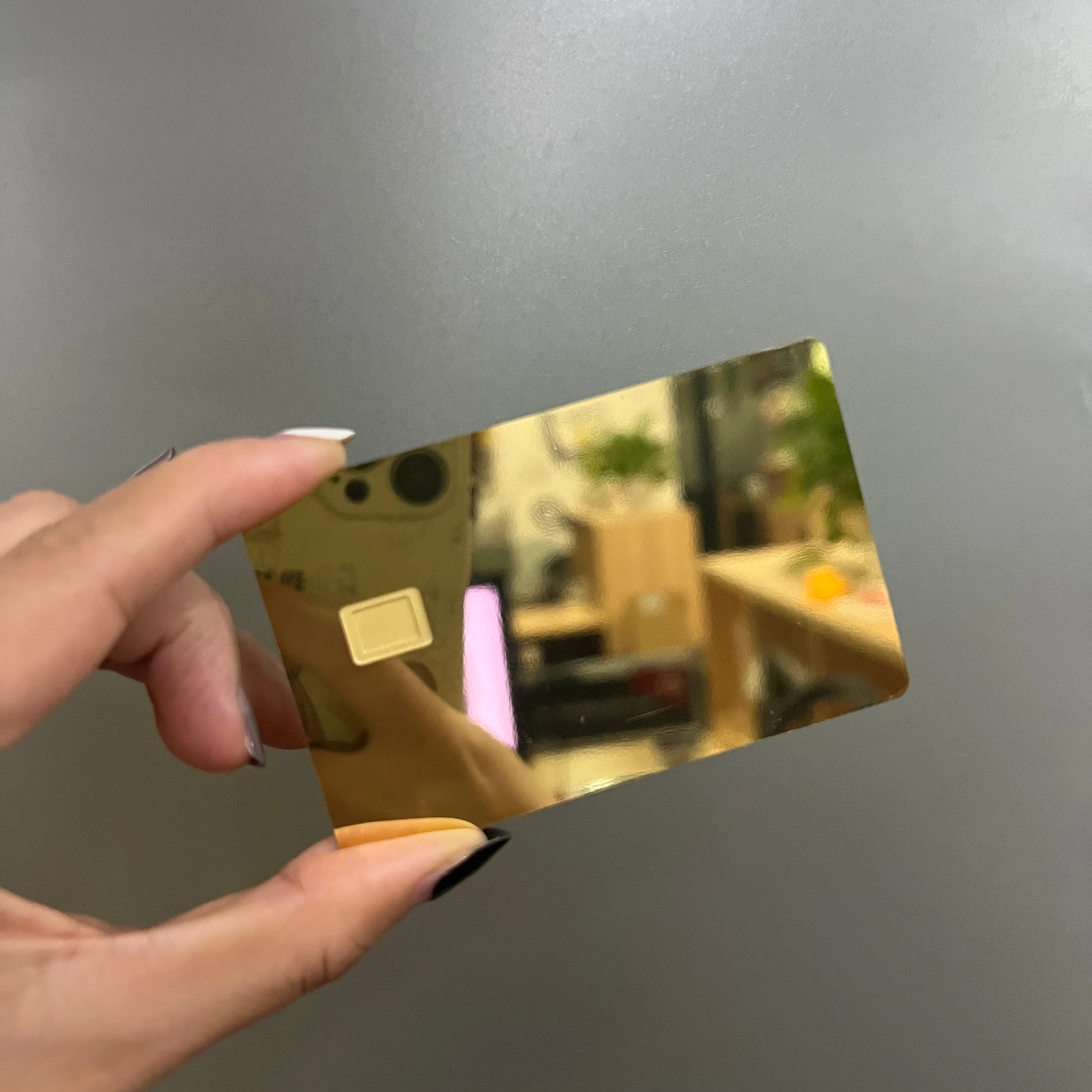 0.8mm Multiple Colors Available Blank Gold mirror metal credit steel card blanks Magnetic Strips