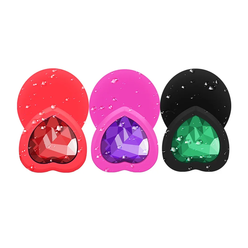 Anal Sex Product Pink Anal Plug Silicone Small Butt Plug Anal For Men Different Color Gem Sex Toy For Men Women