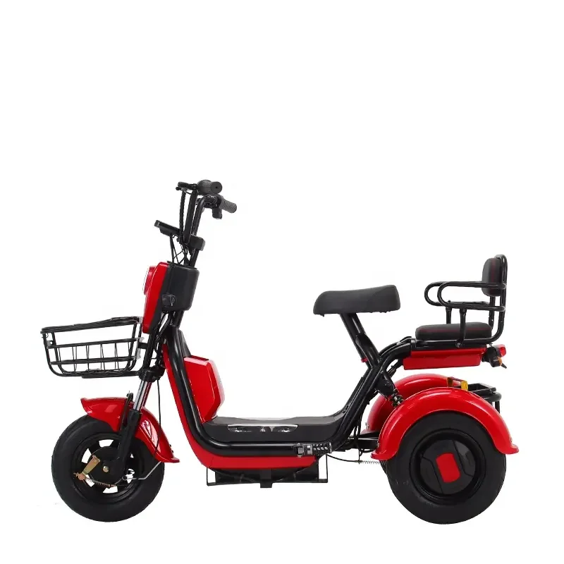 Comfortable armrest high quality material basket electric tricycle bikes