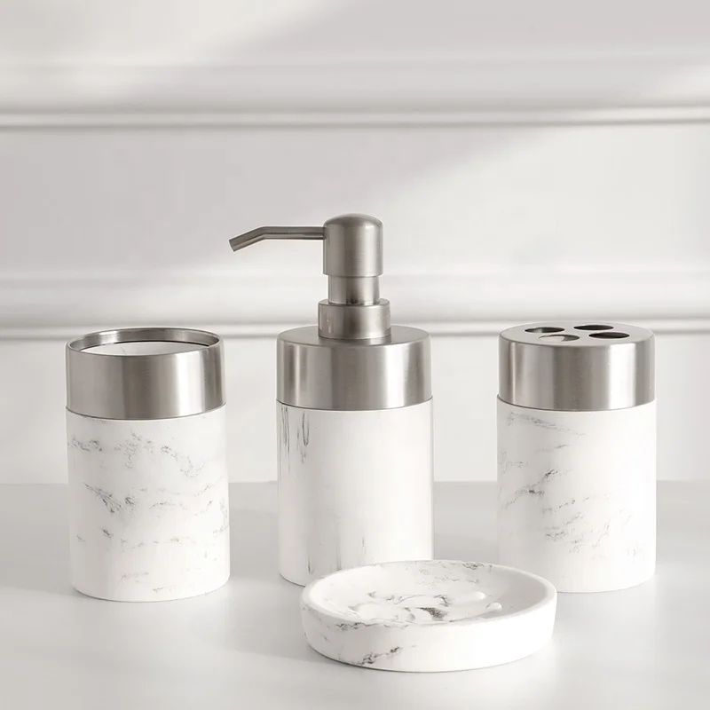 
Luxury Marble Stone Bathroom Accessories Set For 6-Piece 