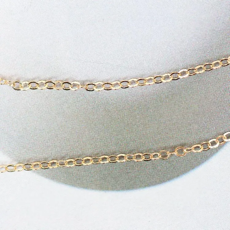 Good Quality US Imported Flat Chain 14K Gold Filled Oval Chain