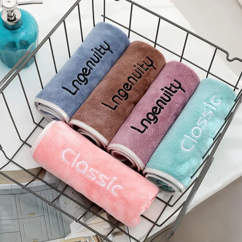 Wholesale Chinese professional factory 80 polyester 20 polyamide microfiber shower towel with embroidery logo