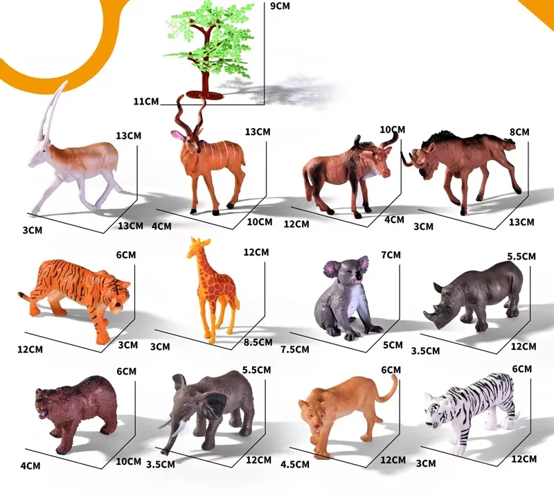 Large set of animal toys for kids farm animals set toys plastic toy wild animal sets