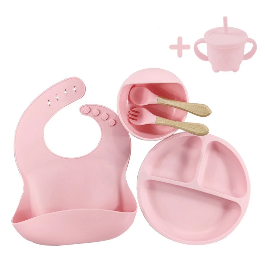 silicone baby feeding mat bottle bowl with spoon tableware set accessories feeding spoons plate bowls set for baby kids