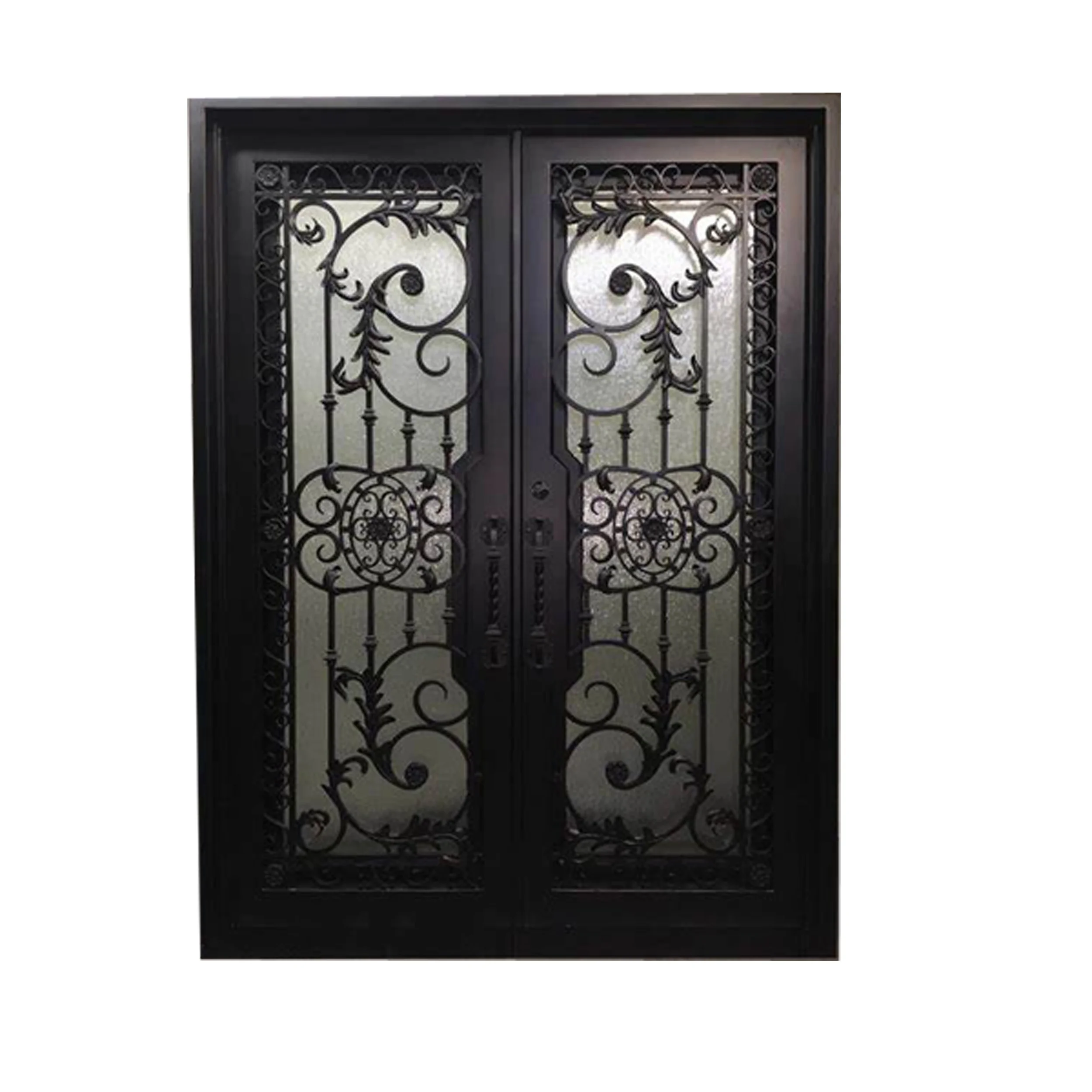 Outdoor Double front door designs wrought iron door  designs entry iron door