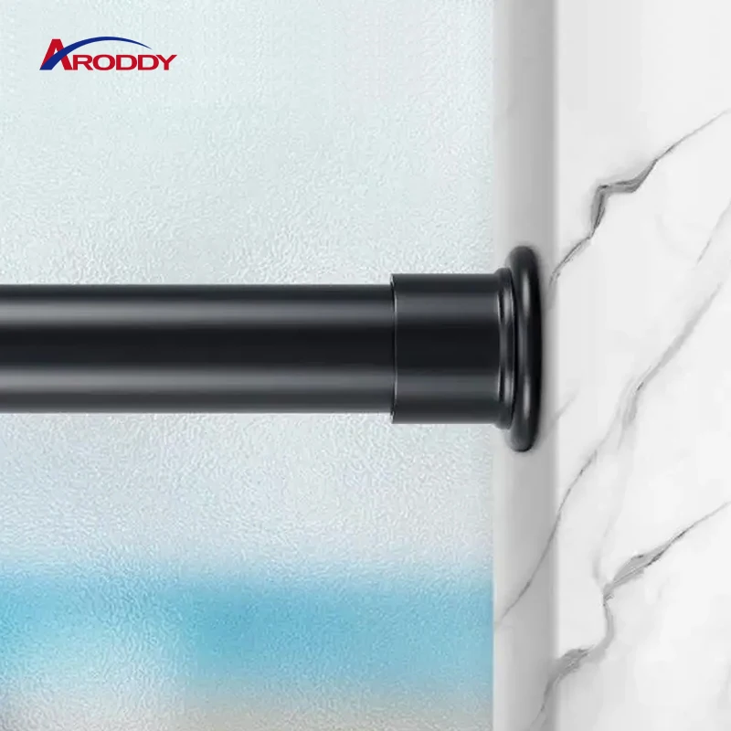 Yarun New Arrival Adjustable Iron Retractable Support Shower Curved Shower Curtain Rods Sets For Windows