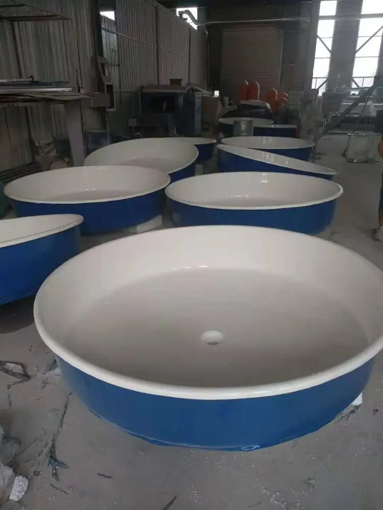 Big capacity aquaculture FRP fiberglass fish tanks round fiberglass ponds