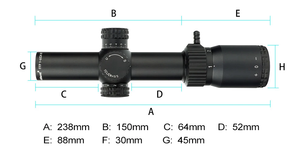 Ohhunt Hunting Optics 1-6x24 FFP Red Illuminated Telescopic Sight OEM Customized Optical Scopes