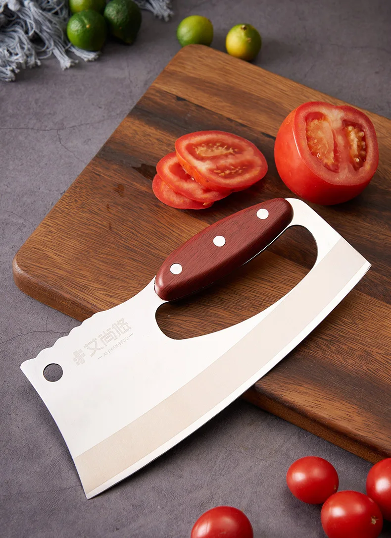 Kitchen Labor-Saving Knife Red Pear Wood Handle Cutting Vegetables Household Slicing Kitchen Knife