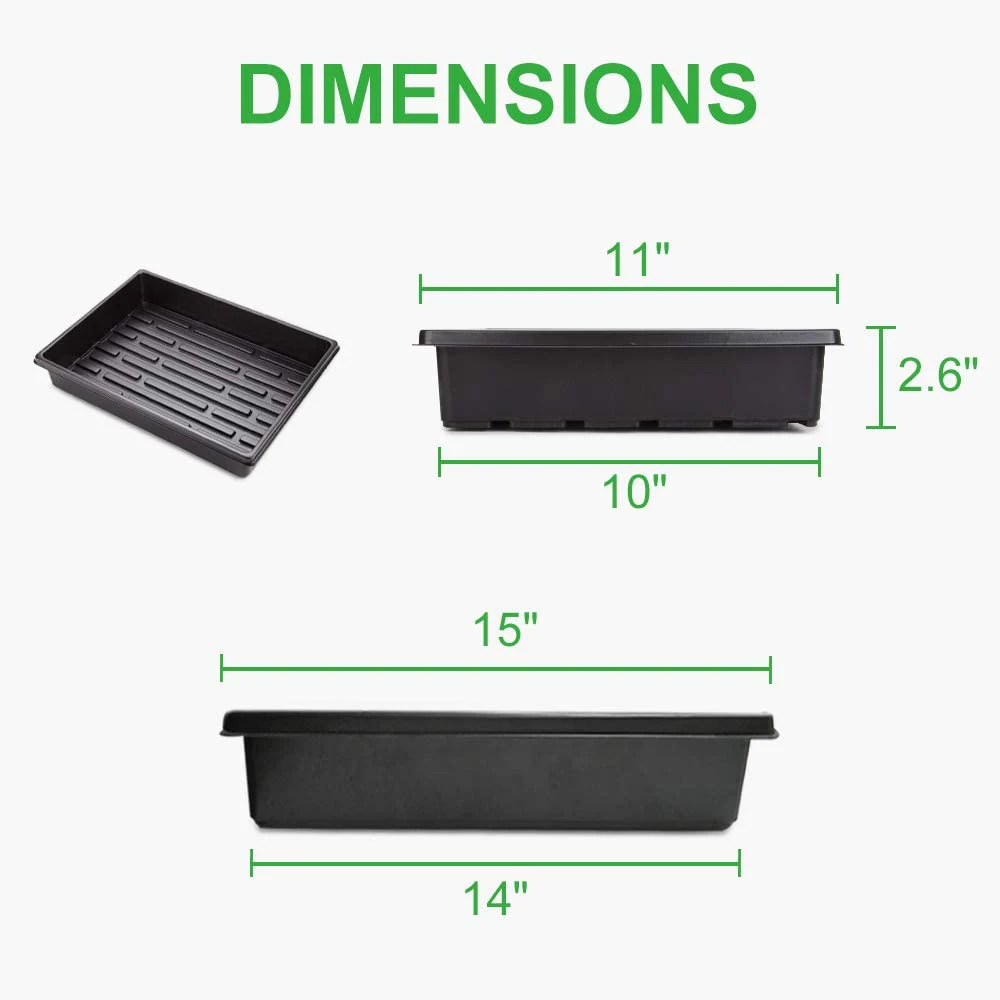 Factory hot sale plastic microgreen hydroponic tray 1020 plant growing nursery seeding flat Trays