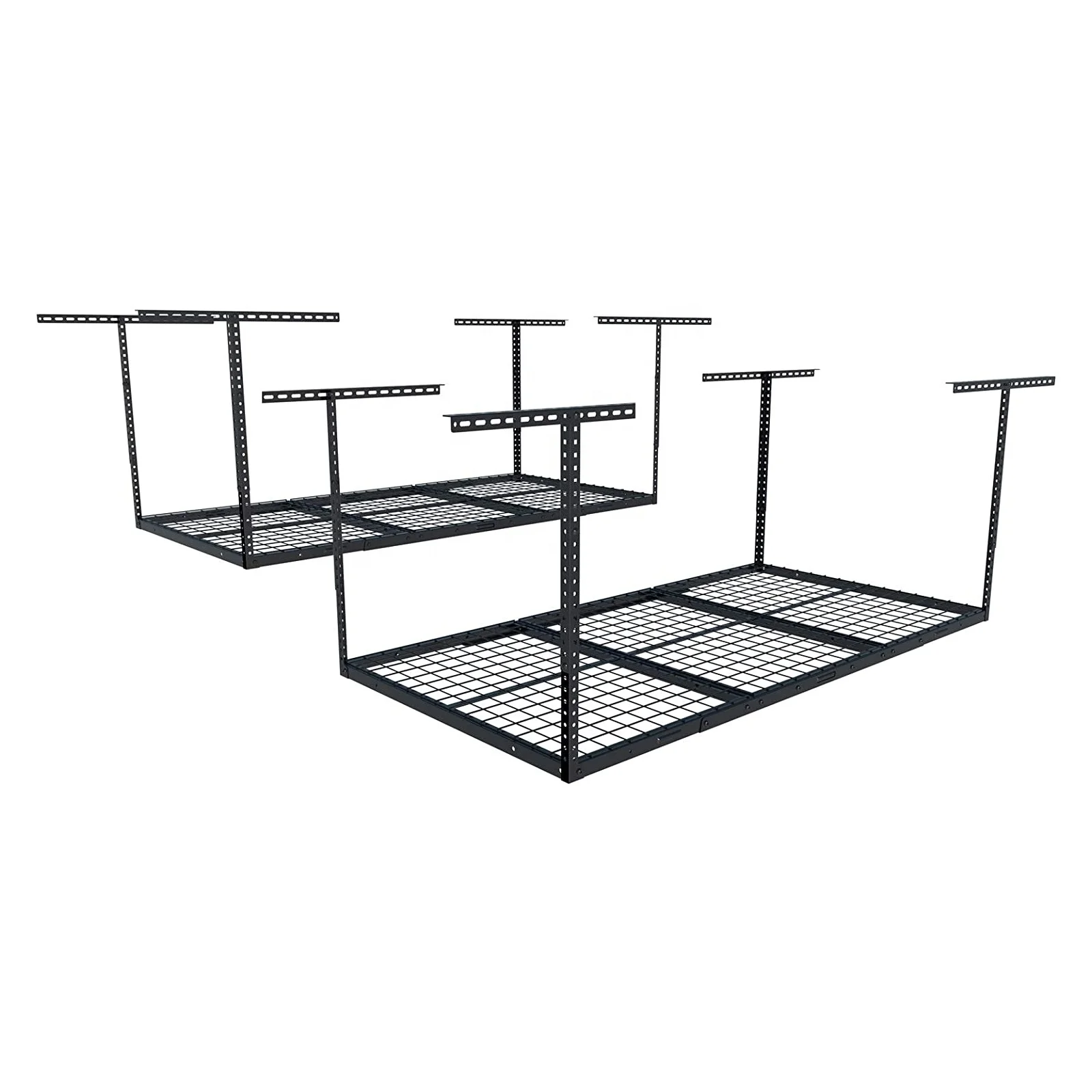 Overhead Garage Shelving Storage Rack Adjustable Ceiling Garage Shelf Heavy Duty Mounted Storage Shelves With 4 Flat Hooks