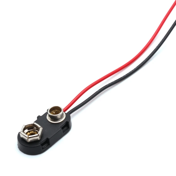 PP3 Battery SNAP CLIP Connector Cable Lead Heavy Duty 150MM Wire cable Hard Shells