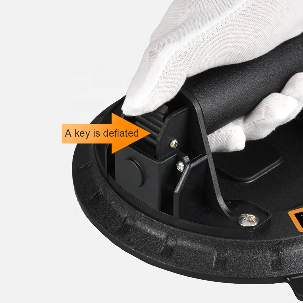 Heavy Duty rubber flat pad pump vacuum glass suction cup for glass stone lifer with ABS handle