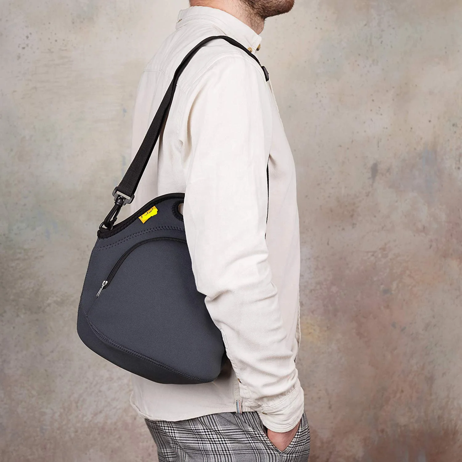 Customized neoprene printed insulated lunch bag cooler bag picnic box tote bag with zipper with shoulder strap OEM