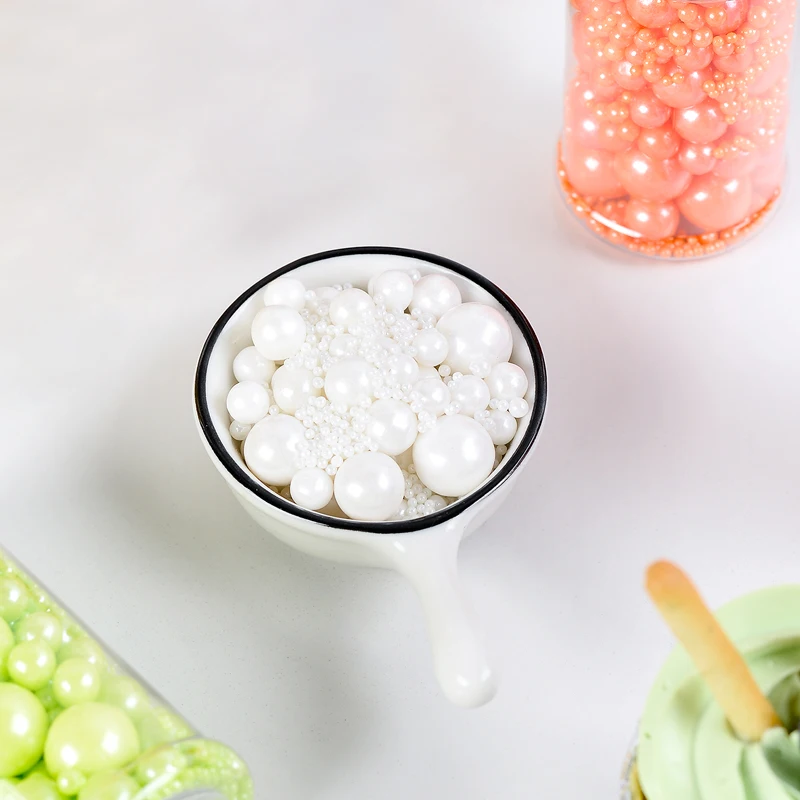 Factory direct mix edible molded dragee pearlized multi size colorful ball mix nonpareils in 85g bottle for bakery decoration