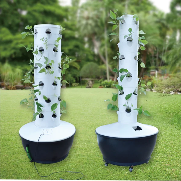 One one Automatic watering hydroponic tower garden equipment hydroponic vertical tower for planting vegetables