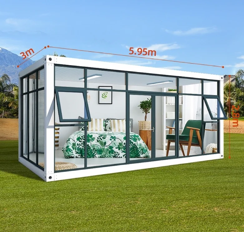 Prefabricated Steel Sunroom Container House Container Office Sun Villa Room