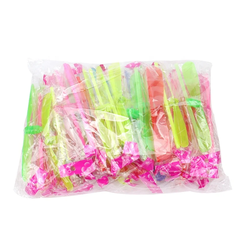 2023 Promotion Kids Stress Relief Adult Flying toys Fidget Portable Colorful Plastic Led Light Up Mini Toy Bamboo Dragonfly