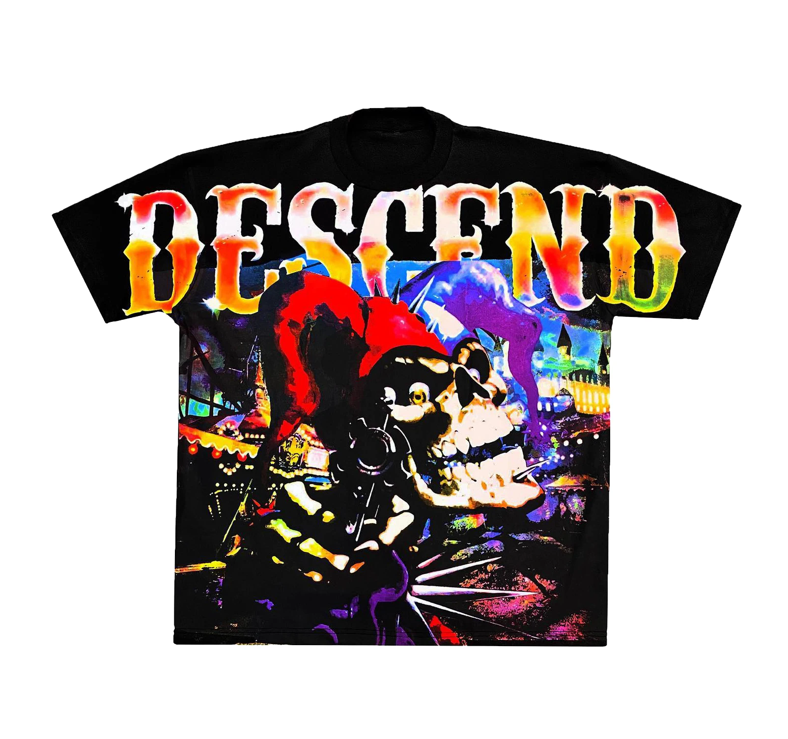 Custom Logo Heavyweight Cotton Summer Men Y2K Streetwear Oversized Digital Printed Hip Hop T-shirts