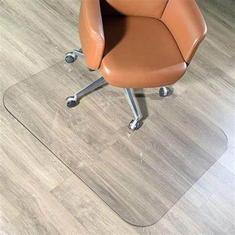 Eco-friendly Odourless PVC Office Chair Floor Mats For Hardwood Floor and Carpet
