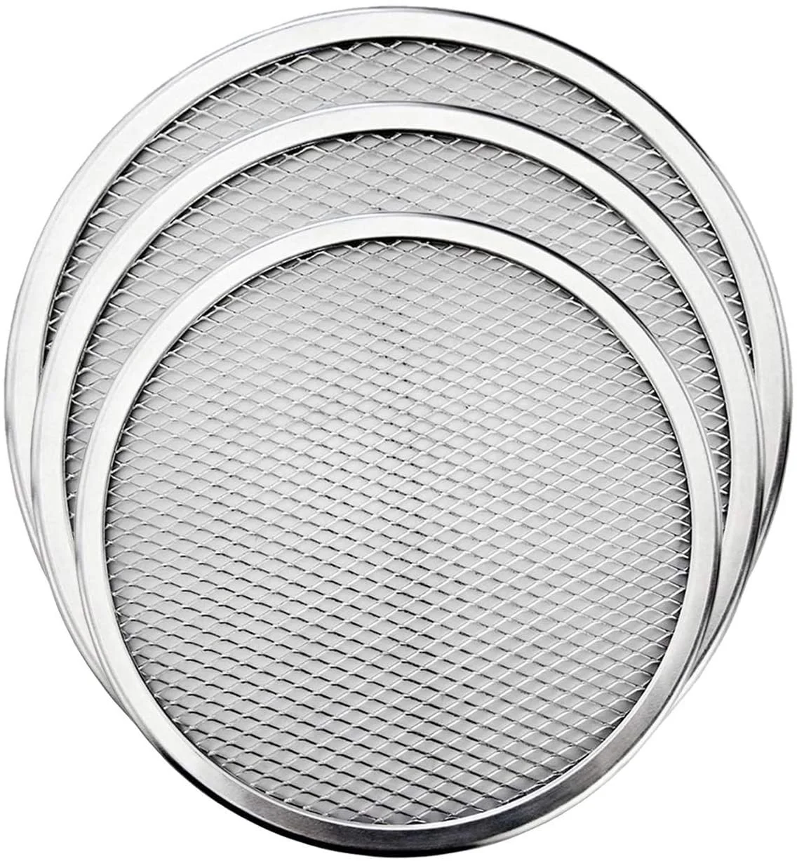 9/10/11/12/13/14 Inch Pizza Screen Aluminum Alloy Pizza Net Perforated Pizza Pan