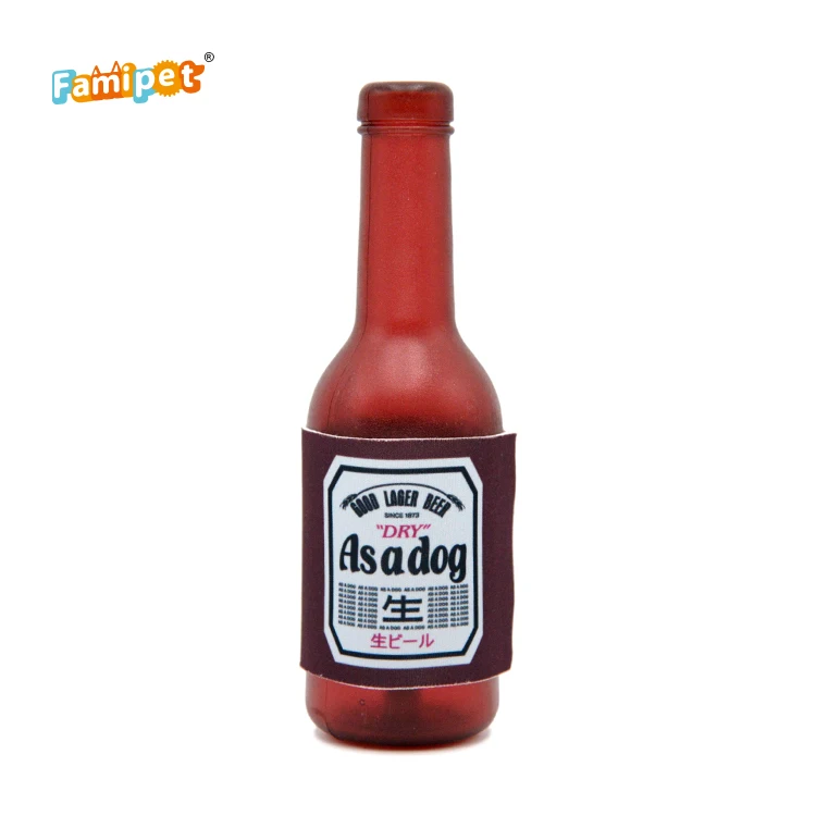 Hot Sale Unique Original Design Beer Collection Interactive TPR Dog Chew Pet Toy