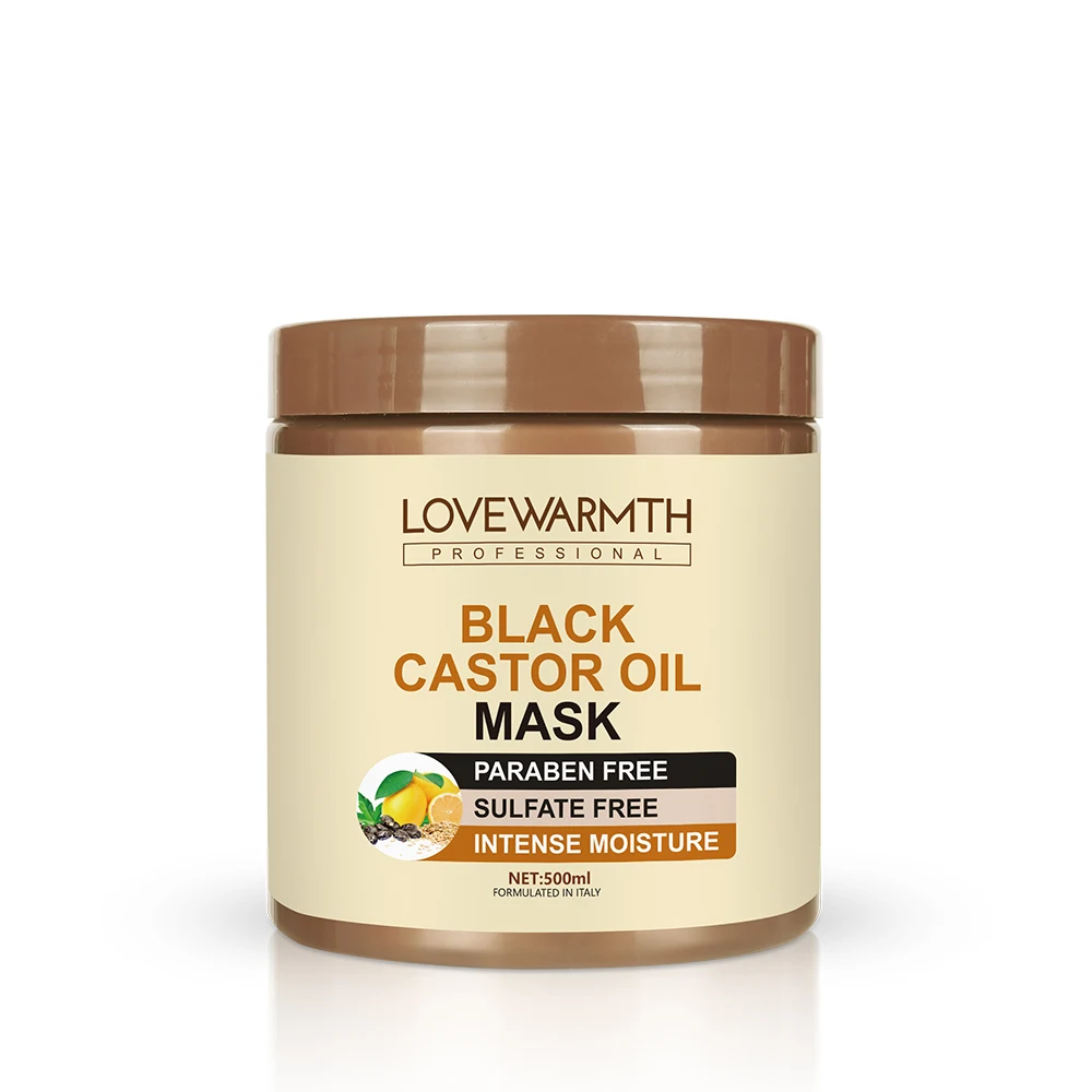 OEM Professional Natural Smooth Black Castor Oil Repairing Hair Mask Organic Collagen Hair Mask