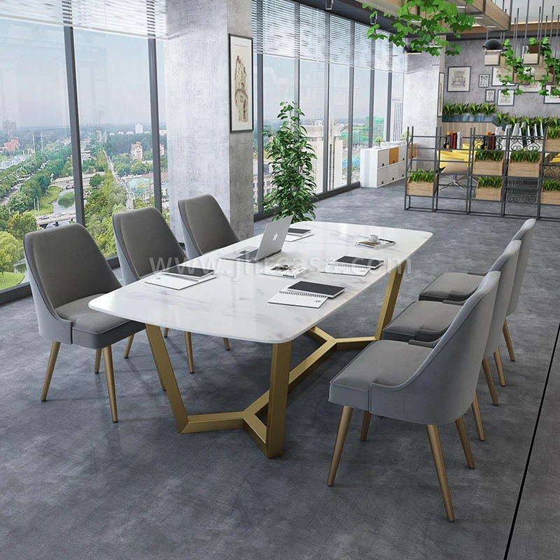 Nordic rock plate computer desk household bedroom light luxury marble study desk simple office table