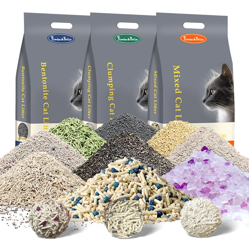 Supplier OEM Dust Free Strong Agglomeration 6L 7L Ball Shape Bentonite Mixed Tofu Cat Litter Easy Clean Economic Cat Toilet Sand