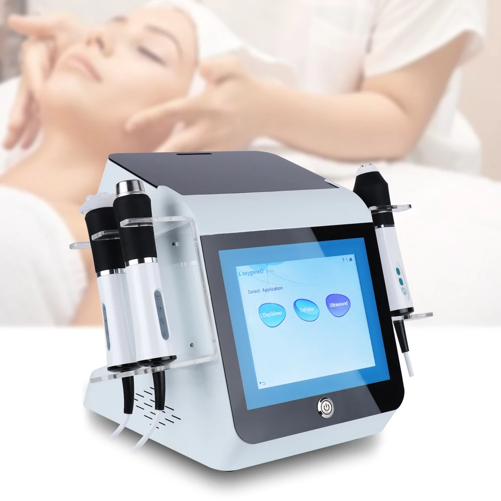Synogal professional portable 3 in 1 face lift facial machine oxygen ultrasound facial beauty equipment
