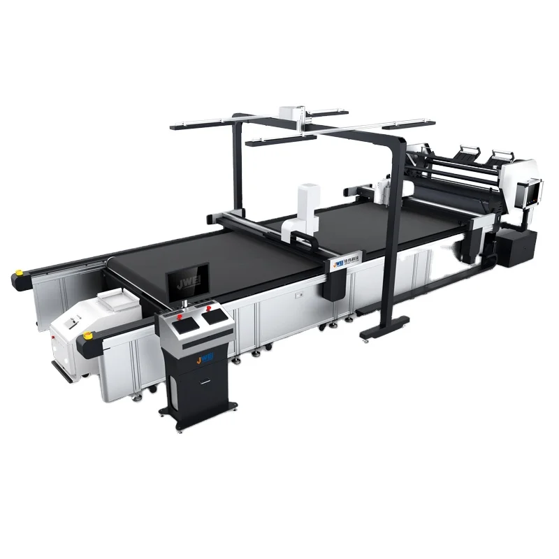 New FHD08-4516-PM  flatbed plotter with round knife is suitable customized suits shirts uniforms
