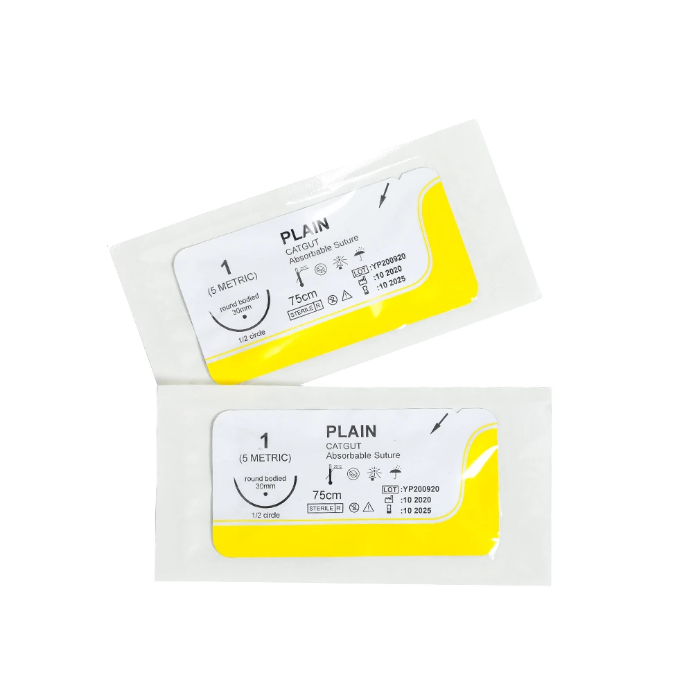 Ce certificate Absorbable Material Polyglycolic Acid Disposable Curved Surgical Sutures