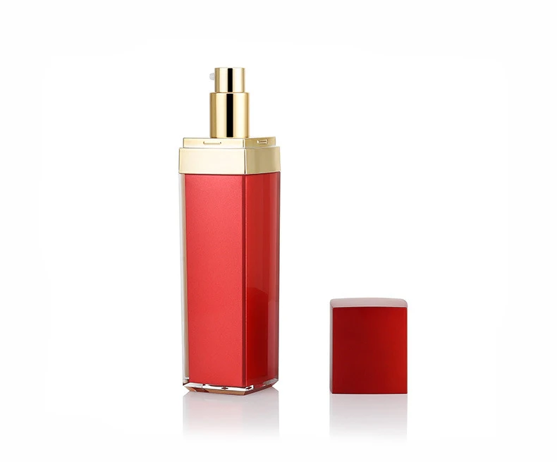 wine red square acrylic packaging jars for cosmetics luxury pmma cream packaging jar whitening face cream contain jar