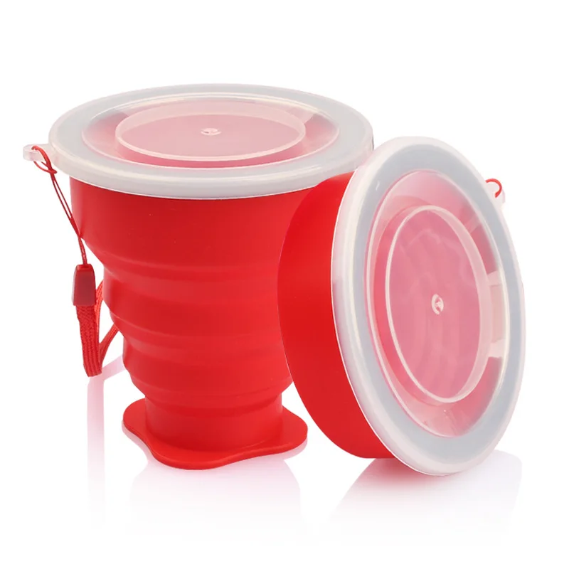 Складная кофейная чашка на заказ, складная походная Выдвижная чашка для питья, уличная спортивная портативная цветная силиконовая чашка для путешествий