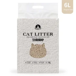 6L Green Tea Flavor Non-toxic Plant Fiber Variety Cat Litter Tofu Cat Litter Premium Bean Curd Cat Litter
