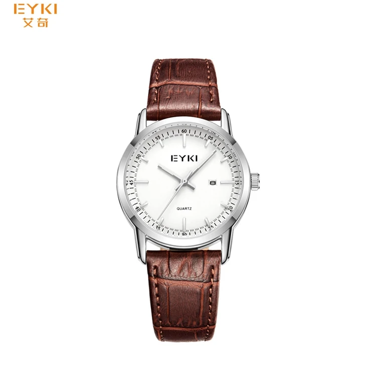 EYKI E1151 Leather Strap Latest Couple Excel Watches Japan Quartz Atm Unisex Watch