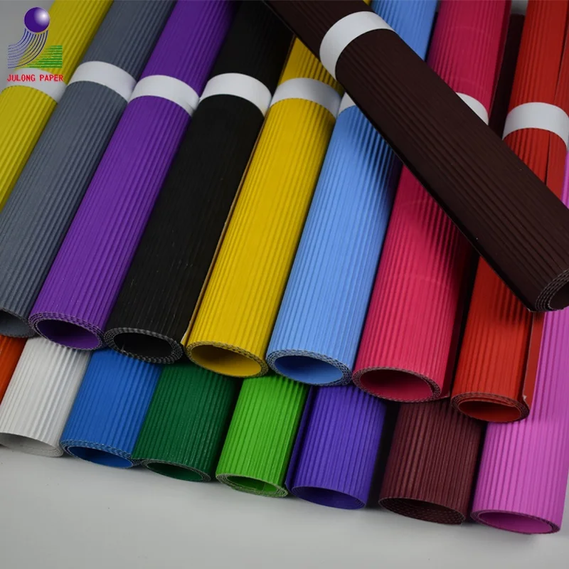 Fancy color corrugated paper creative origami corrugated paper for kids craft